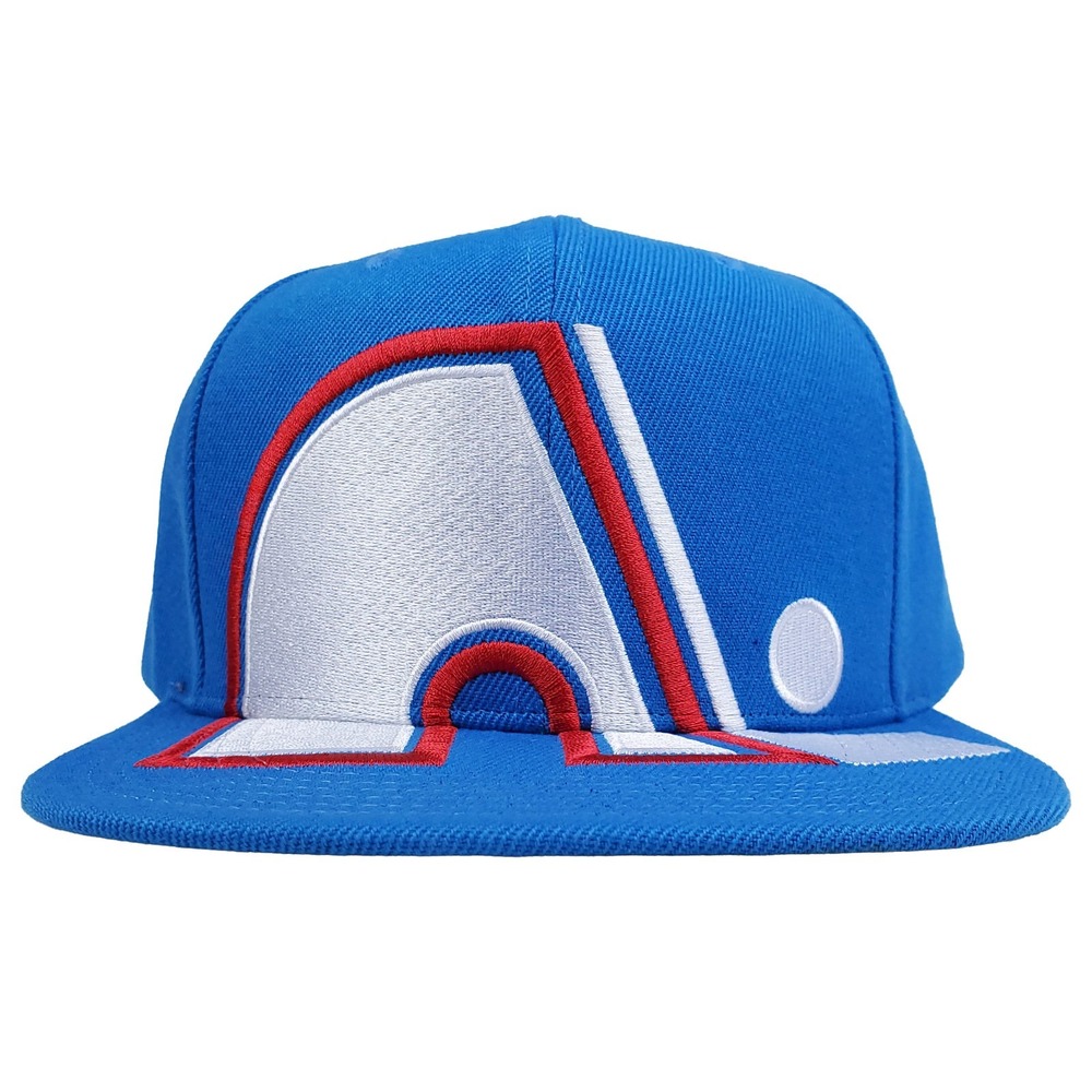 Quebec Nordiques Mitchell & Ness NHL Snapback Hat Cap Embroidery Logo Blue NWT
